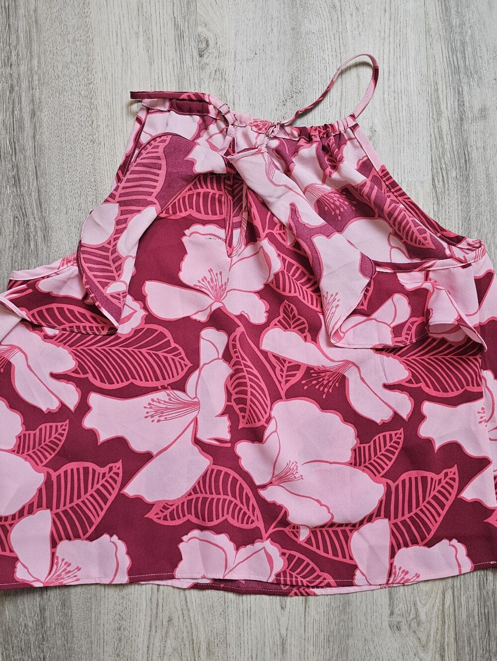 Sugar Lips Matching Halter Top Ruffle Wide Leg Pant Set - Picture 7 of 8